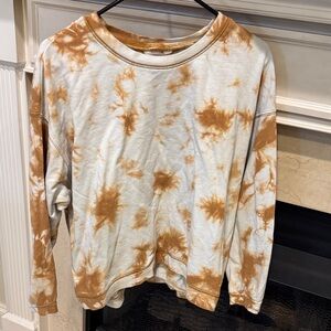 Cream/Tan Top lightweight sweatshirt.  Size L.  Listing #9770. Worn several time